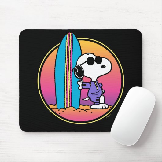 Erdnüsse | Snoopy Beach Beagle Mousepad (Mit Mouse)