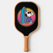 Erdnüsse | Snoopy Beach Beagle Pickleball Schläger (Rückseite)