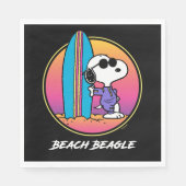 Erdnüsse | Snoopy Beach Beagle Serviette (Vorderseite)