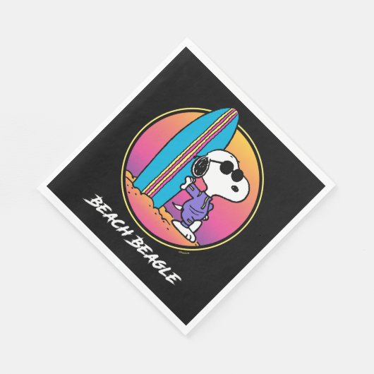 Erdnüsse | Snoopy Beach Beagle Serviette (Ecke)