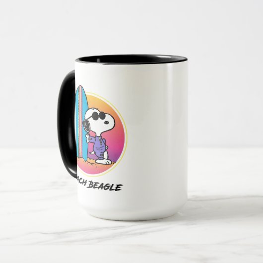 Erdnüsse | Snoopy Beach Beagle Tasse (Vorderseite Links)