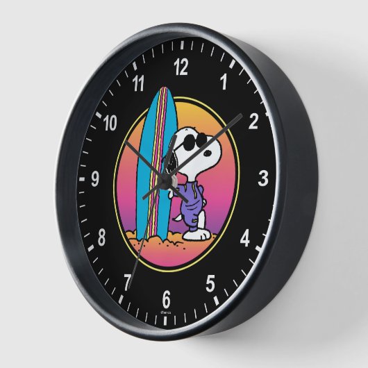 Erdnüsse | Snoopy Beach Beagle Uhr (Winkel)