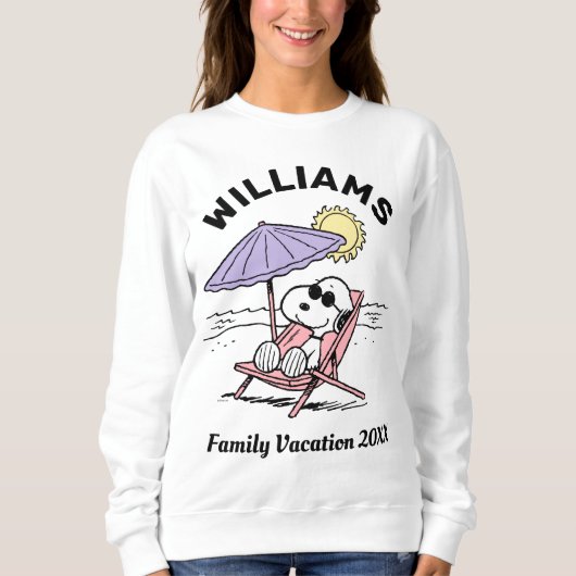 Erdnüsse | Snoopy Beach Family Urlaub Sweatshirt (Vorderseite)