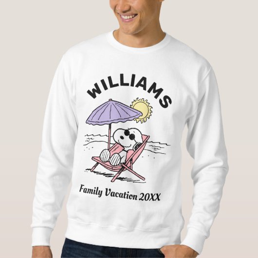 Erdnüsse | Snoopy Beach Family Urlaub Sweatshirt (Vorderseite)