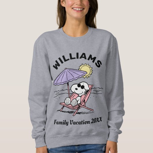 Erdnüsse | Snoopy Beach Family Urlaub Sweatshirt (Vorderseite)