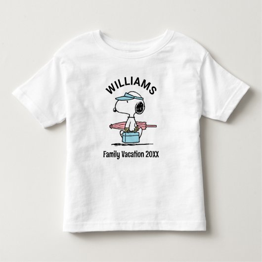 Erdnüsse | Snoopy Beach Walk Familienurlaub Kleinkind T-shirt (Vorderseite)