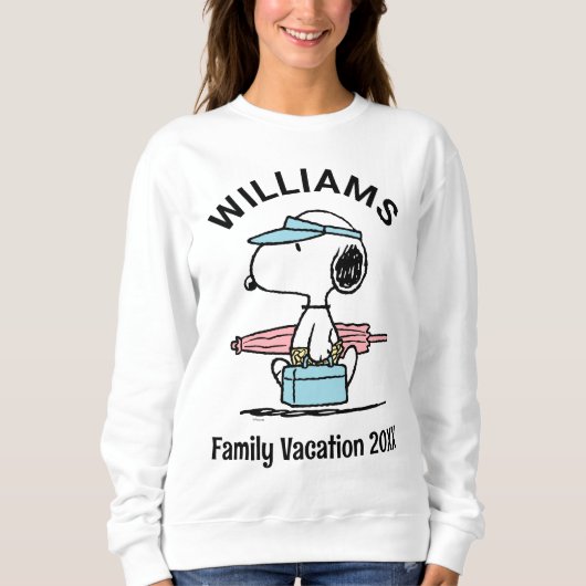 Erdnüsse | Snoopy Beach Walk Familienurlaub Sweatshirt (Vorderseite)