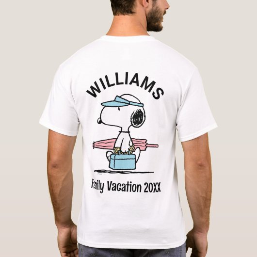 Erdnüsse | Snoopy Beach Walk Familienurlaub T-Shirt (Rückseite)