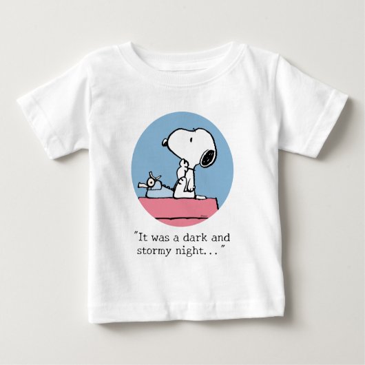 Erdnüsse | Snoopy bei der Schreibmaschine Baby T-shirt (Vorderseite)