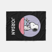 Erdnüsse | Snoopy bei der Schreibmaschine Fleecedecke (Vorderseite (Horizontal))