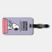 Erdnüsse | Snoopy bei der Schreibmaschine Gepäckanhänger (Rückseite horizontal)