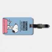 Erdnüsse | Snoopy bei der Schreibmaschine Gepäckanhänger (Rückseite horizontal)