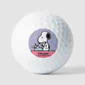 Erdnüsse | Snoopy bei der Schreibmaschine Golfball (Vorderseite)