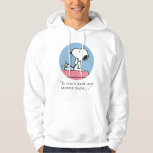 Erdnüsse Snoopy bei der Schreibmaschine Hoodie