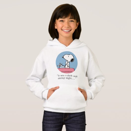 Erdnüsse | Snoopy bei der Schreibmaschine Hoodie (Vorne ganz)