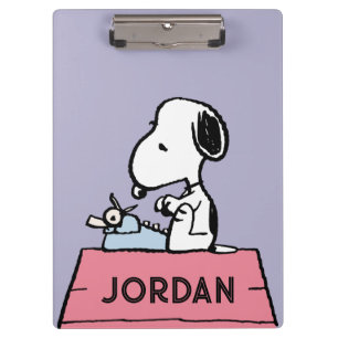 Erdnüsse   Snoopy bei der Schreibmaschine Klemmbrett