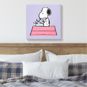 Erdnüsse | Snoopy bei der Schreibmaschine Leinwanddruck (Insitu (Schlafzimmer))