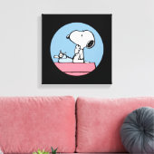 Erdnüsse | Snoopy bei der Schreibmaschine Leinwanddruck (Insitu (Wohnzimmer))