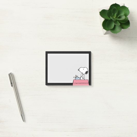 Erdnüsse | Snoopy bei der Schreibmaschine Post-it Klebezettel (Büro)