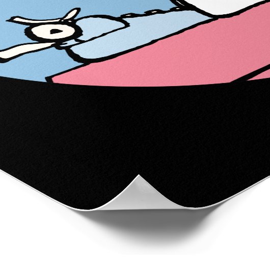 Erdnüsse | Snoopy bei der Schreibmaschine Poster (Ecke)