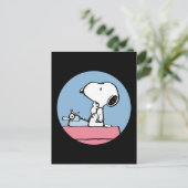 Erdnüsse | Snoopy bei der Schreibmaschine Postkarte (Stehend Vorderseite)