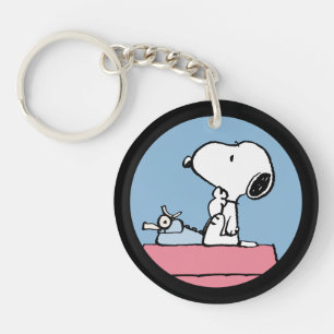 Erdnüsse   Snoopy bei der Schreibmaschine Schlüsselanhänger