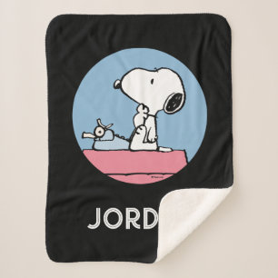 Erdnüsse   Snoopy bei der Schreibmaschine Sherpadecke