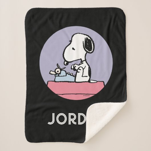 Erdnüsse | Snoopy bei der Schreibmaschine Sherpadecke (Vorderseite)
