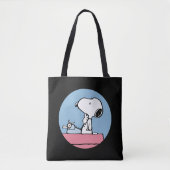 Erdnüsse | Snoopy bei der Schreibmaschine Tasche (Vorderseite)