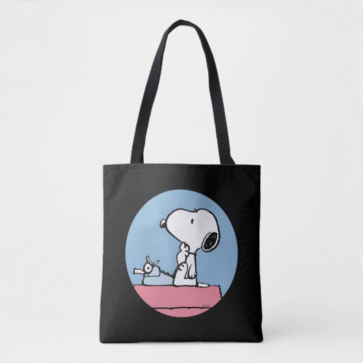 Erdnüsse | Snoopy bei der Schreibmaschine Tasche (Vorderseite)