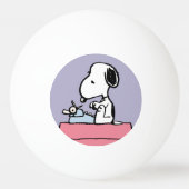 Erdnüsse | Snoopy bei der Schreibmaschine Tischtennisball (Vorderseite)