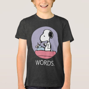 Erdnüsse   Snoopy bei der Schreibmaschine Tri-Blend Shirt