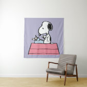 Erdnüsse | Snoopy bei der Schreibmaschine Wandteppich (Beispiel)