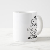 Erdnüsse | Snoopy Bester Lehrer Personalisiert Jumbo-Tasse (Vorderseite Rechts)