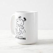 Erdnüsse | Snoopy Bester Lehrer Personalisiert Kaffeetasse (Vorderseite Links)