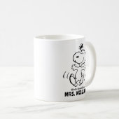 Erdnüsse | Snoopy Bester Lehrer Personalisiert Kaffeetasse (VorderseiteRechts)
