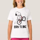 Erdnüsse | Snoopy Bicycle Wheelie T-Shirt (Vorderseite)