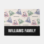 Erdnüsse | Snoopy Bike Ride Stats Fußmatte (Vorderseite)