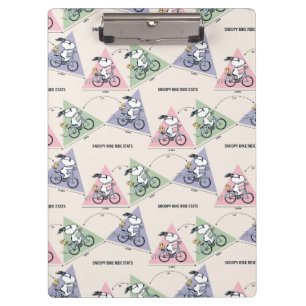 Erdnüsse   Snoopy Bike Ride Stats Klemmbrett