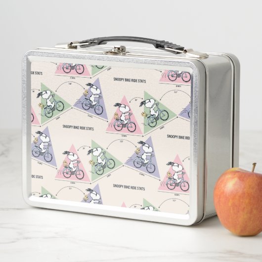 Erdnüsse | Snoopy Bike Ride Stats Metall Brotdose (Beispiel)