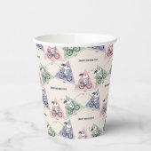 Erdnüsse | Snoopy Bike Ride Stats Pappbecher (Links)