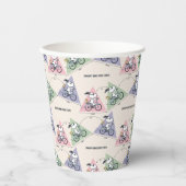 Erdnüsse | Snoopy Bike Ride Stats Pappbecher (Vorderseite)