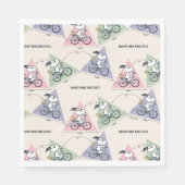 Erdnüsse | Snoopy Bike Ride Stats Serviette (Vorderseite)