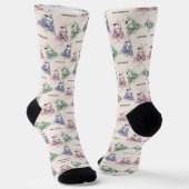 Erdnüsse | Snoopy Bike Ride Stats Socken (Gewinkelt)