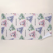 Erdnüsse | Snoopy Bike Ride Stats Strandtuch (Vorderseite)