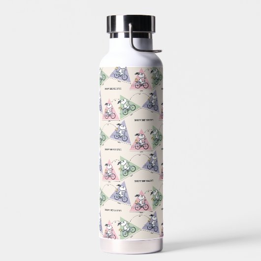 Erdnüsse | Snoopy Bike Ride Stats Trinkflasche (Links)