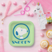 Erdnüsse | Snoopy Blue Deco Träume Pappteller (Party)