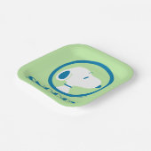 Erdnüsse | Snoopy Blue Deco Träume Pappteller (Gewinkelt)