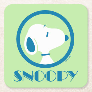 Erdnüsse Snoopy Blue Deco Träume Rechteckiger Pappuntersetzer