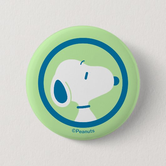Erdnüsse | Snoopy Blue Deko Dreams Button (Vorderseite)